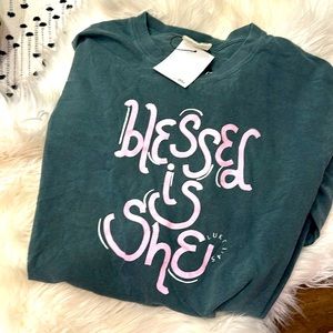 Blessed is she long sleeve shirt